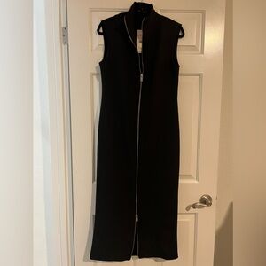 Zara midi zip black dress NWT Size L